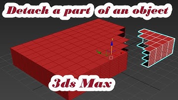 How to detach a part , take a piece , of an object in 3ds Max