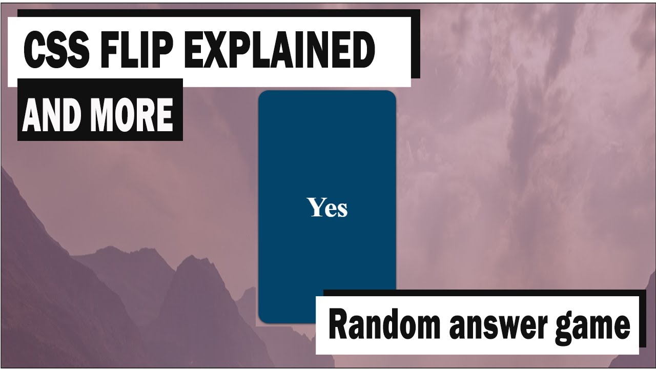 [CSS FLIP CARD EFFECT] Random answer game with JS HTML & CSS - YouTube