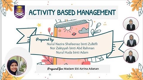 MACC208D Seminar 1 Activity Based Management