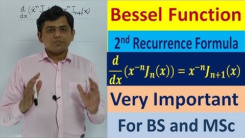 Bessel Function | recurrence formula of bessel function; (In Urdu)