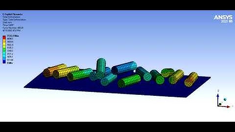 Frictionless Steel Objects Falling Simulation (ANSYS WORKBENCH) Explict Dynamics