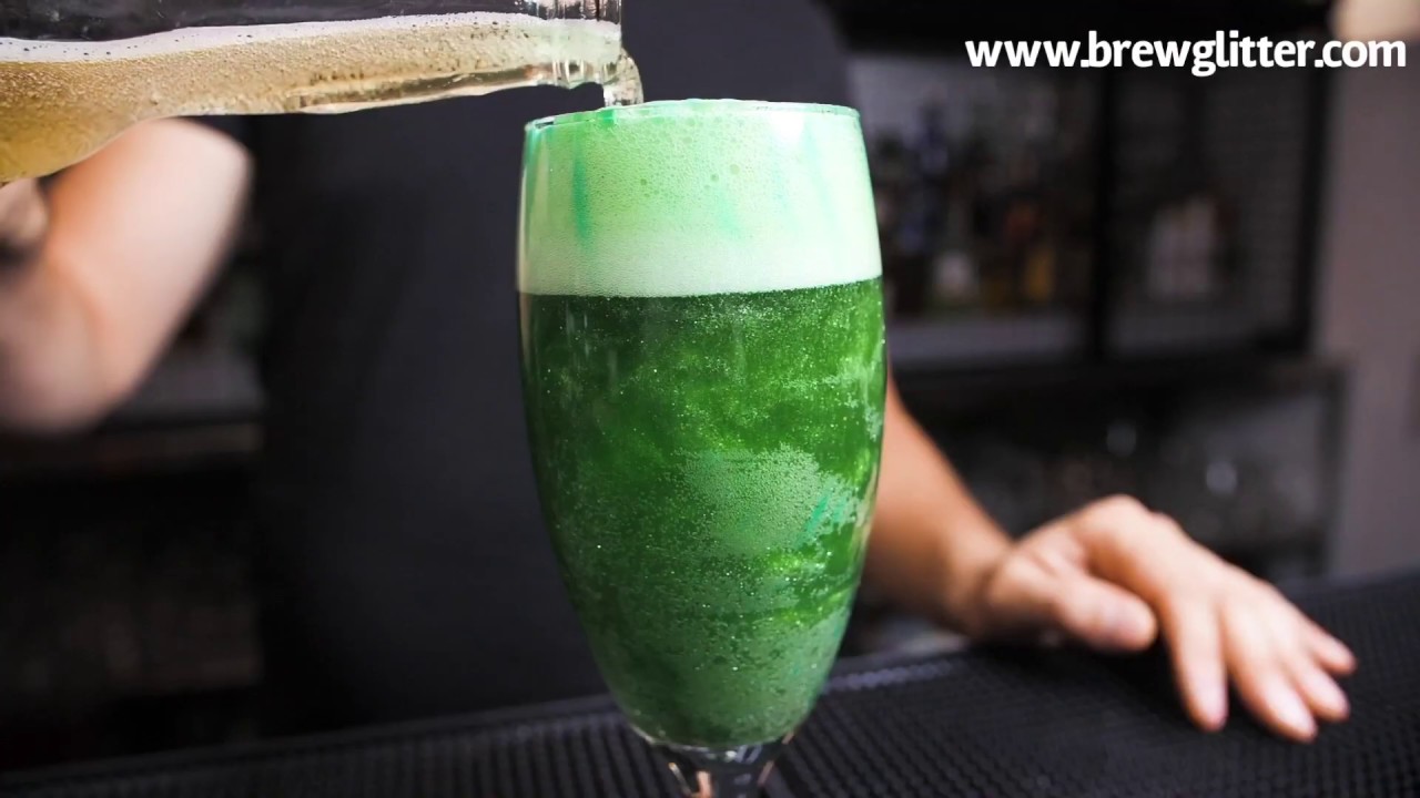 Make Green Beer "Glitter" for St Patrick's Day!