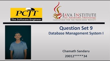 Question set 09 | Database Management System I | Java Institute