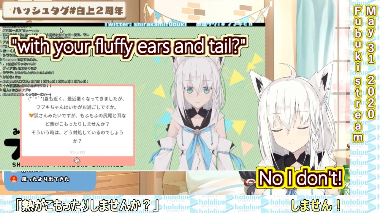 [ENG & JP sub] Fubuki watches her first stream, and talks to her past self [Hololive Clip]