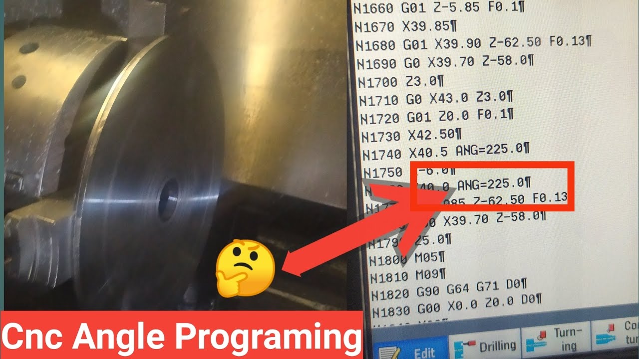 Cnc प्रोग्राम में एंगल कैसे दिया जाता है | How To Calculation Degree Angle In Cnc Machine 