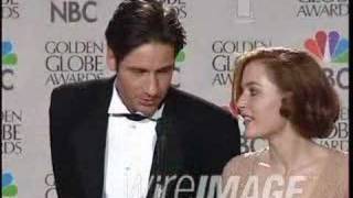 Gillian Anderson & David Duchovny on Golden Globes 1997