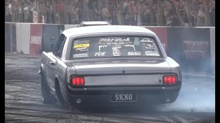 Как правильно делать дым!!! Бернаут на 1000 сильном Mustang 1966 года