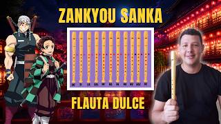 Zankyou Sanka – Flauta Dulce Fácil -Tutorial con Notas #demonslayer