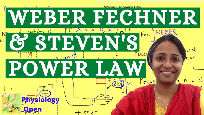 Weber's Law, Fechner's Law, Steven's Power Law - YouTube