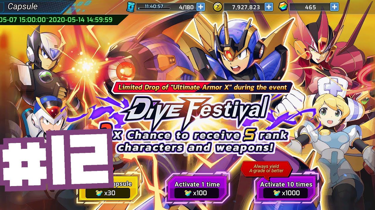 Megaman X DiVE x10 Gacha 12 New Gacha Ultimate Armor X arrived