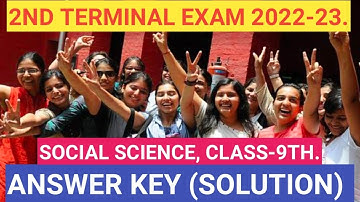 (Answer key), class 9th (social science), second terminal examination 2022-23.