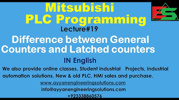 19-Difference between general Counter and Latch Counter in English | Mitsubishi PLC | Ladder Diagram