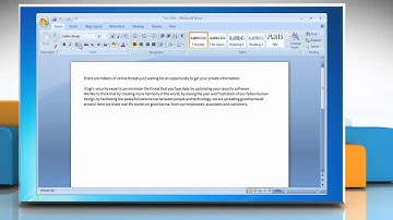 Microsoft® Word 2007: How to change inline picture to floating picture in Windows® 7