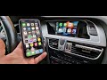 AUDI A4 B8 CARPLAY IOS & ANDROID AUTO SCREEN MIRROR CAMERA DVR INTERIOR CAMERA FATA SPATE EXTERIOR