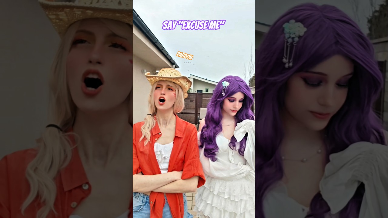 Say excuse me | Rarity & Applejack @shinigamisara #cosplay #shorts #mlp