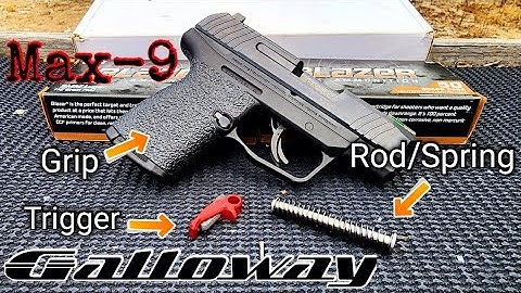 Ruger Max-9 Galloway Rod & Spring Trigger and Grips Review & Shoot