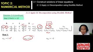 Famous [2.1.2b]#Mathematics-3- Find LU Using DOOLITTLE Method Net Worth