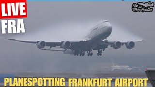 🔴Live Planespotting Frankfurt Airport Raining Day 💦🛫FRA🛬