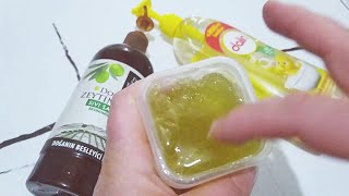 SIVI SABUN  ŞEKER VE ŞAMPUAN İLE TUTKALSIZ BORAKSIZ SLİME NASIL YAPILIR.3 MALZEMELİ SLİME TEST YAPIM
