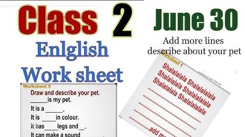 Class 2 English worksheet june 30|june 30| kite victers std 2 English class|mindblowingkids