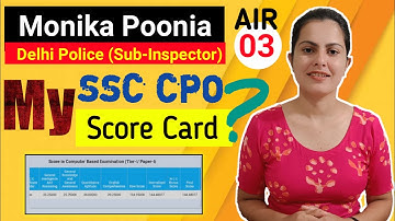 My SSC CPO Score Card 🔥| My Score in SSC CPO | Delhi Police Sub inspector | My Score Card | CPO 2022