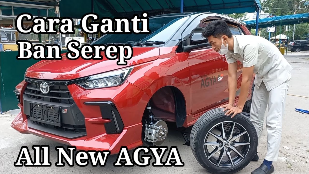 Cara mengganti ban cadangan | menurunkan | mendongkrak | membuka ban serep All New Agya