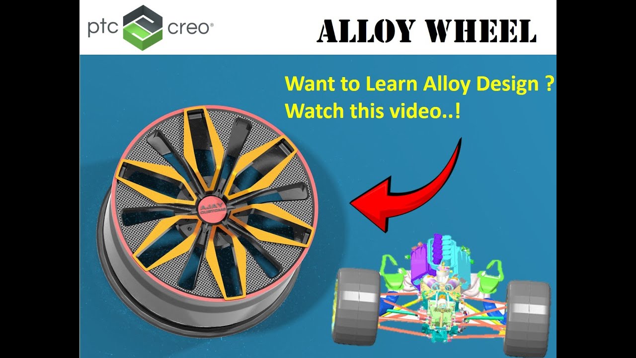 Alloy Wheel design / Creo Parametric / Automobile Engineering