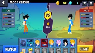 Stick Fighter: Legendary Dragon Battle - Guko Vs Vegeta #androidgameplay #ios screenshot 3