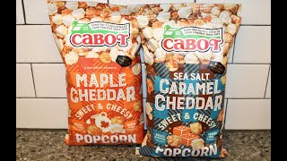 Cabot Sweet & Cheesy Popcorn: Maple Cheddar and Sea Salt Caramel Cheddar Review