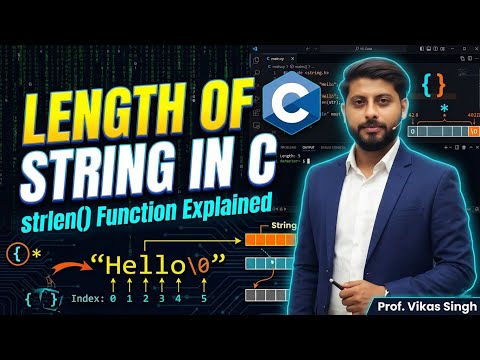 40. Program Length of string || in c in hindi || by vikas singh