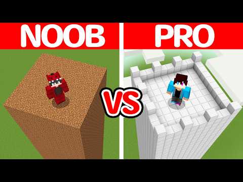Noob VS Pro Veiligste Toren Bouw Battle
