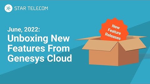 New Feature Releases For Genesys Cloud CX - June, 2022
