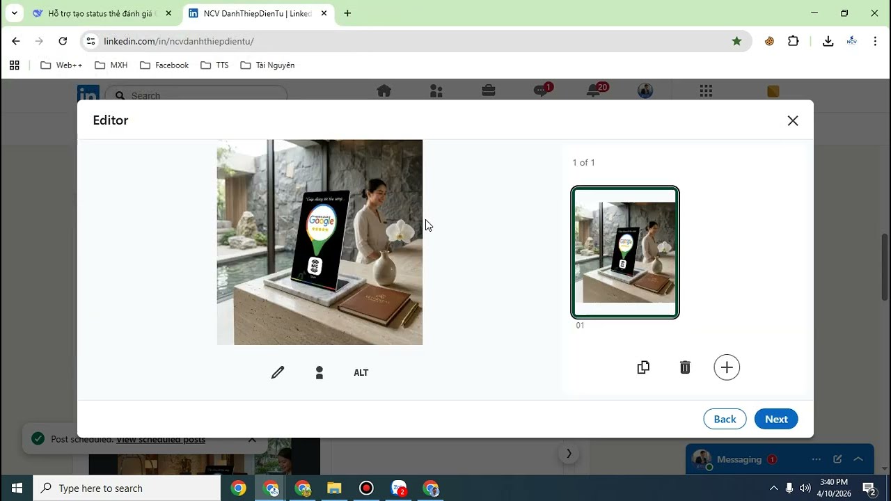 Lên lịch Đăng Bài Cho Linkedin