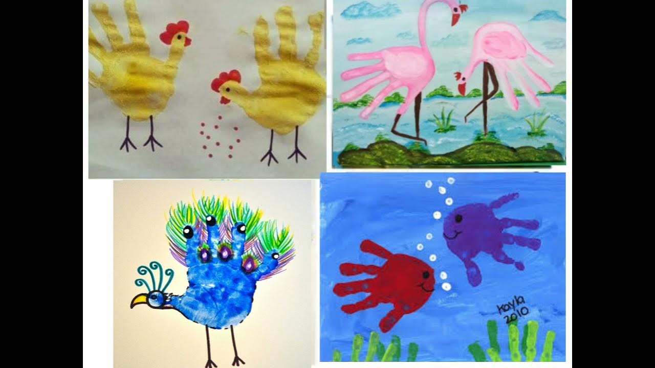 Tạo hình các con vật từ đôi bàn tay của bé - YouTube