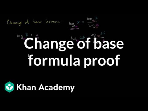 Change of base formula proof | Logarithms | Algebra II | Khan Academy