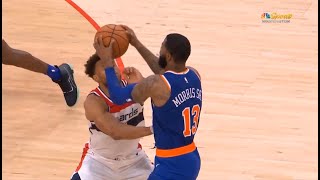 Marcus Morris bonking Justin Anderson on the head with a basketball, to the tune of "Space Jam"