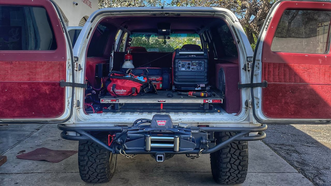 Front and Rear winch carrier for my diesel burb! 