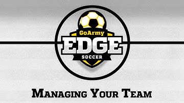 GoArmy Edge Soccer - Managing Your Team