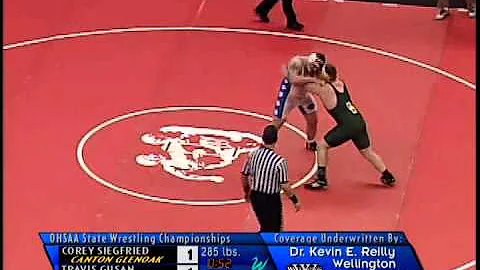 Ohio HS State Championship Wrestling 285 lbs Seigf...