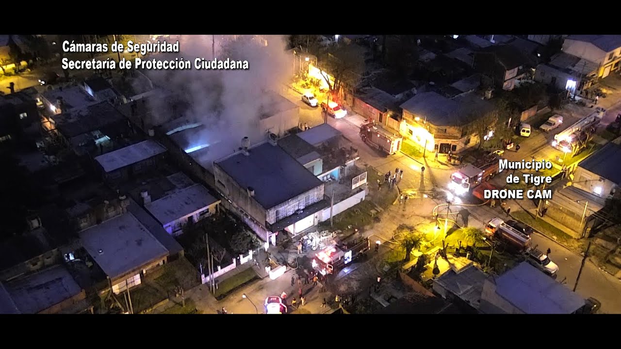 El Sistema de Protección Ciudadana de Tigre controló un feroz incendio en un aserradero