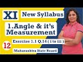1. Angle & it's Measurement 11th Maths | Exercise - 1.1 Q.14 ( i to iii ) | Maharashtra State Board