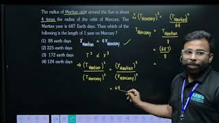 The radius of Martian orbit around the Sun is about 4 times the radius of the orbit of Mercury. The