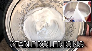 HOW TO MAKE STABLE BOILED ICING USING HAND MIXER ONLY