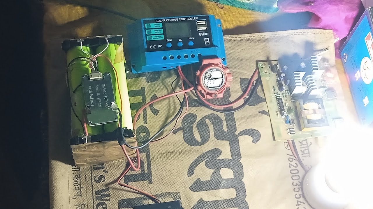 9 hours ka backup😲😲 bulb⚡ backup test🔥 Lithium  phosphate 12 volt battery 🔋 15h