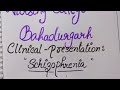 CLINICAL PRESENTATION ON SCHIZOPHRENIA # nursing student # MHN # Psychiatric