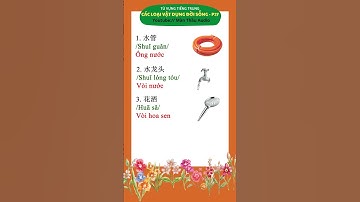 Từ vựng tiếng Trung về các vật dụng đời sống- P27