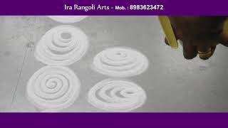 Ira Rangoli Arts | Basic Techniques type KENDRAVARDHINI | Episode 7 | How to Release Rangoli Powder