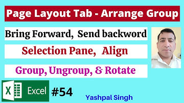 Arrange Group in Page Layout Tab in MS Excel | MS Excel  | | Hindi |