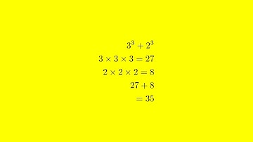 Simplify Exponent Problems: 3^3 + 2^3 Step by Step Tutorial