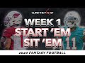 NFL Week 1 Fantasy Football Starts and Sits 2020